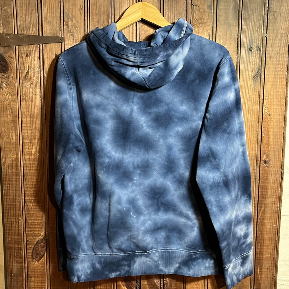 True Religion Blue Tie-Dye Hoodie Sweatshirt - Picture 5 of 6